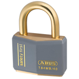 ABUS T84 Inox Brass Safety Padlock Safety Lockout Padlock ABUS Grey 40mm Keyed Different