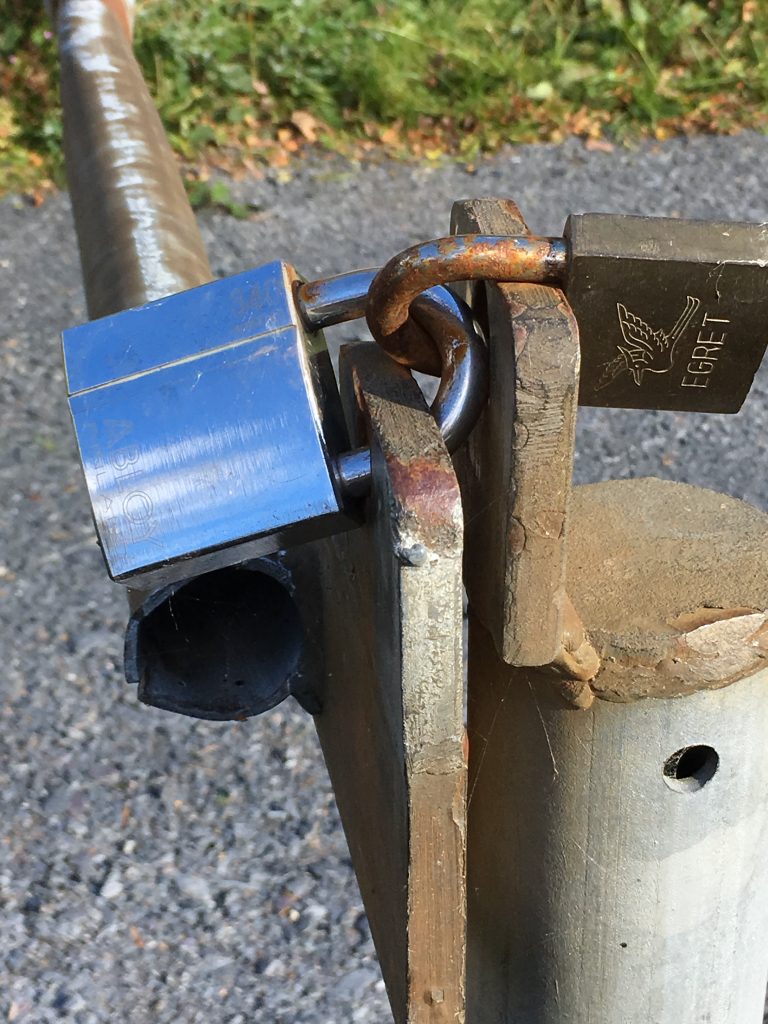How can I padlock a gate barrier with offset fittings? Nothing But Padlocks