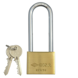 Cisa 22011 KD Long Shackle Brass Padlock
