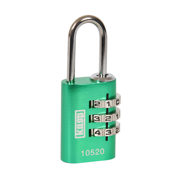 Kasp 105 Coloured Combination Padlock Padlock Nothing But Padlocks 20mm Green
