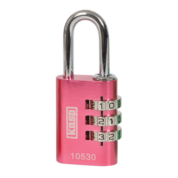 Kasp 105 Coloured Combination Padlock Padlock Nothing But Padlocks 30mm Pink