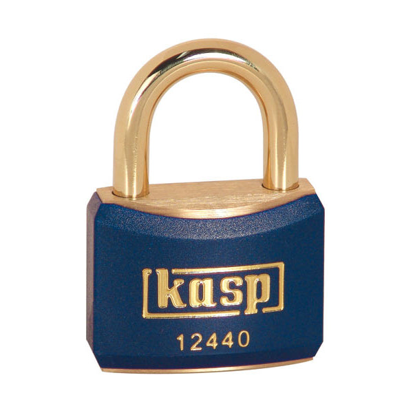 Kasp 124 Coloured Brass Padlock Padlock Nothing But Padlocks Blue Keyed Alike