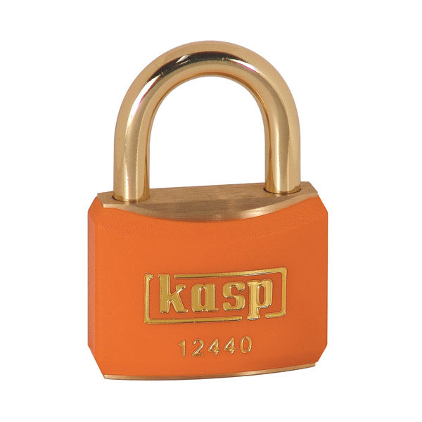 Kasp 124 Coloured Brass Padlock Padlock Nothing But Padlocks Orange Keyed Alike