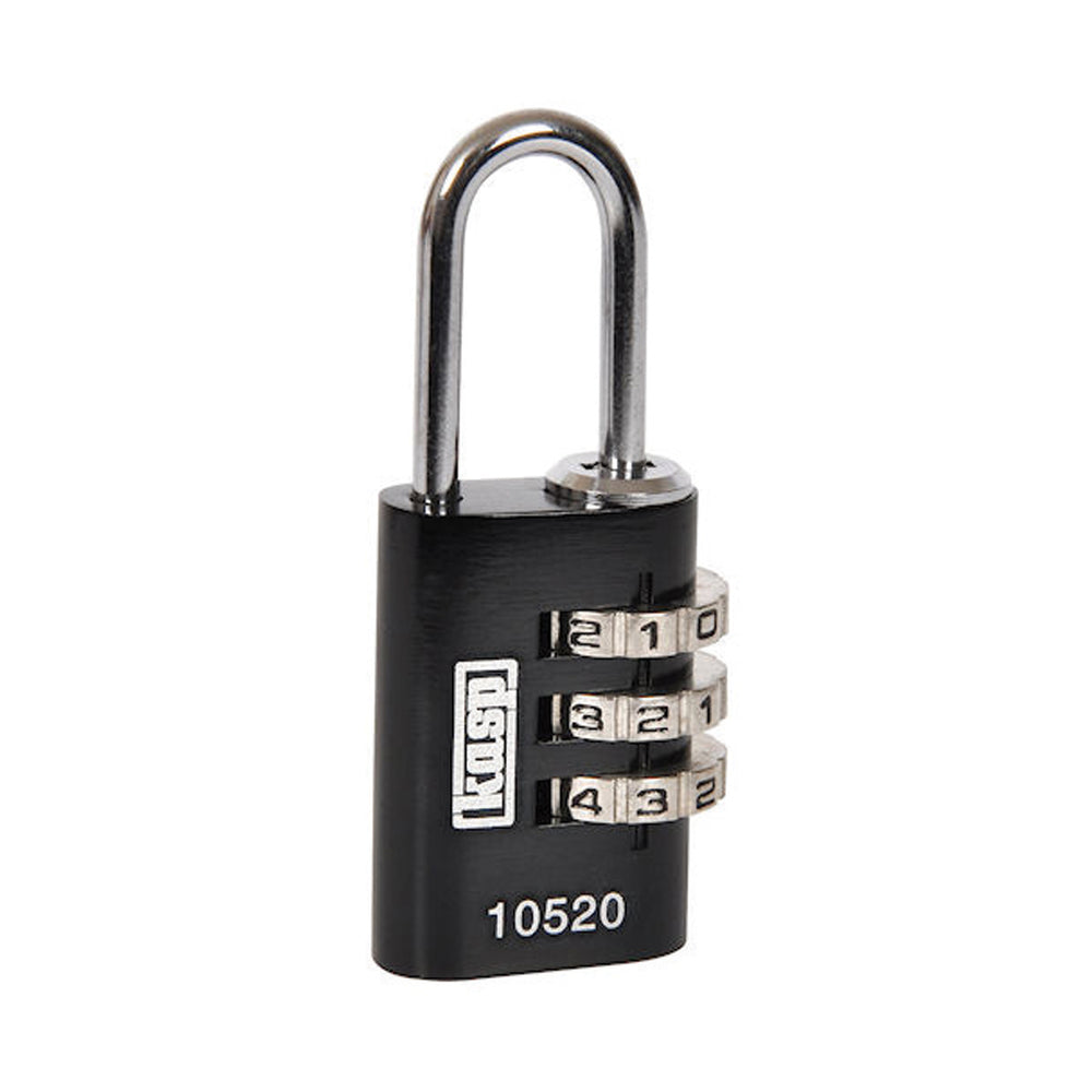 Kasp 105 Coloured Combination Padlock Padlock Nothing But Padlocks 20mm Black