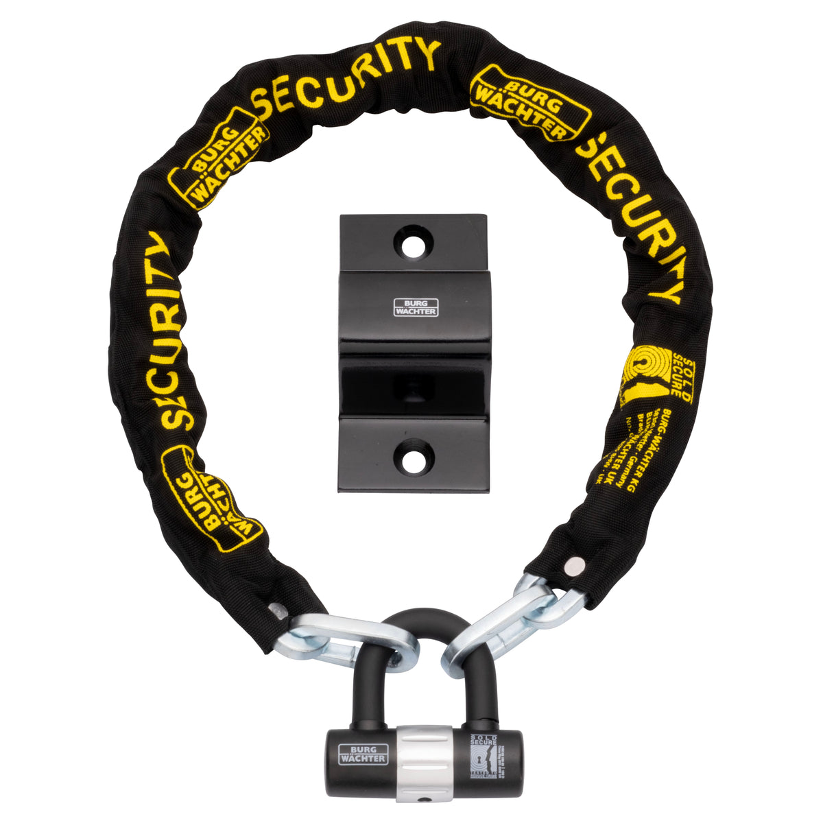 Burg-Wächter 10mm Chain, Lock & Ground Anchor Security Kit