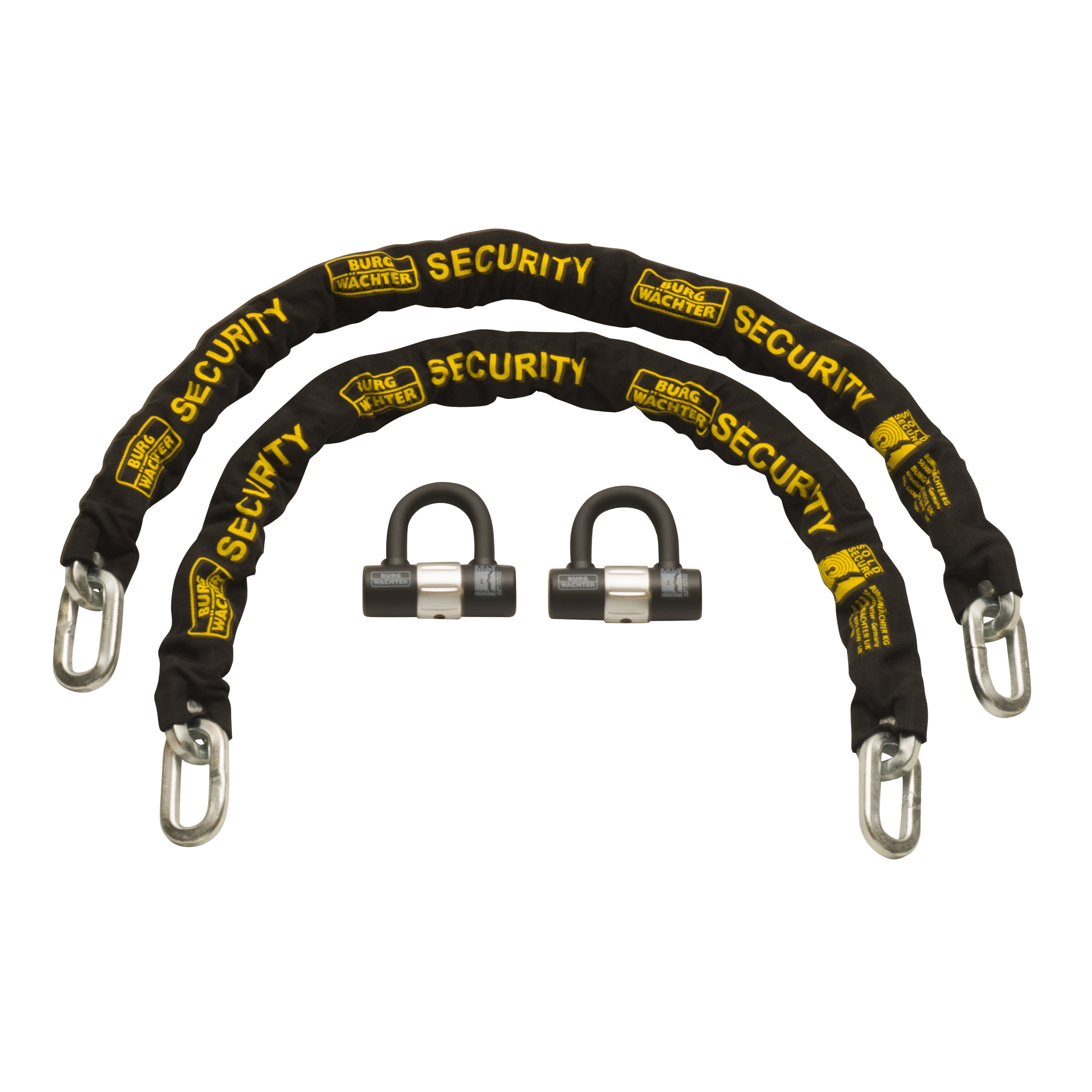 Burg-Wächter 12mm Duo Chain & U-Lock Security Kit - Keyed Alike