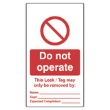 ASEC Double Sided Lockout Tagout Tags