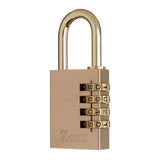 Zone Brass Combination Padlock Nothing But Padlocks 40mm Visi
