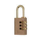 Zone Brass Combination Padlock Nothing But Padlocks 30mm - 3 dial Visi
