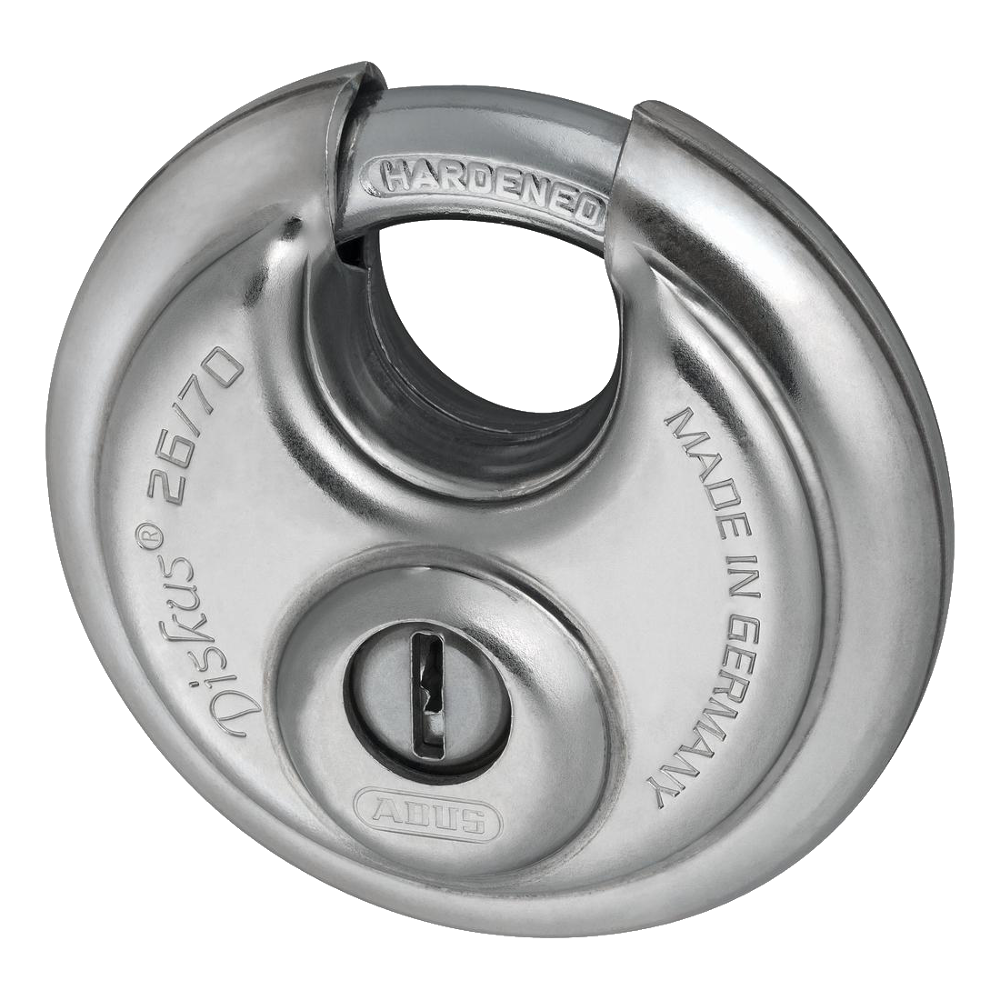 ABUS 26 Series Solid Lock Body Diskus Discus Padlock Nothing But Padlocks 70mm Keyed Alike EE0036