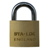B & G STA-LOCK C Series Brass Padlock - Steel Shackle