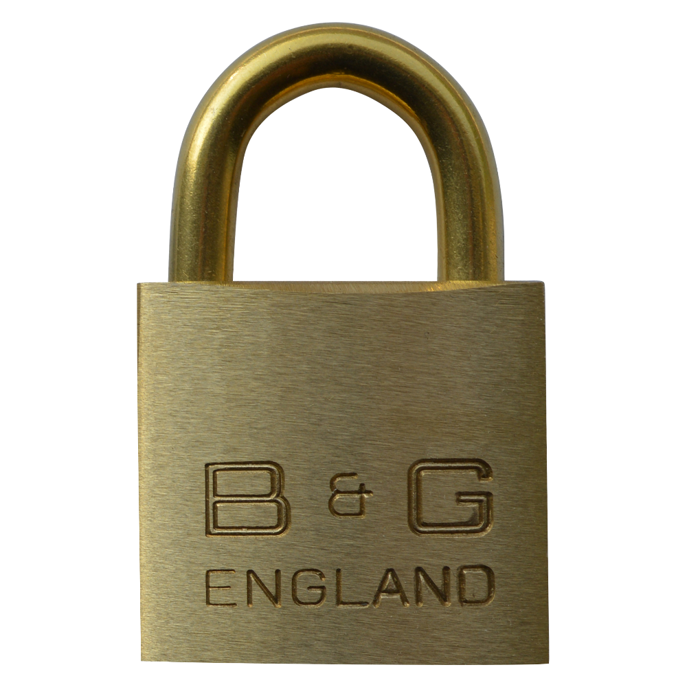 B & G Warded Brass Padlock - Brass Shackle