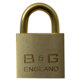 B & G Warded Brass Padlock - Brass Shackle