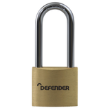 Defender Brass Long Shackle Padlock