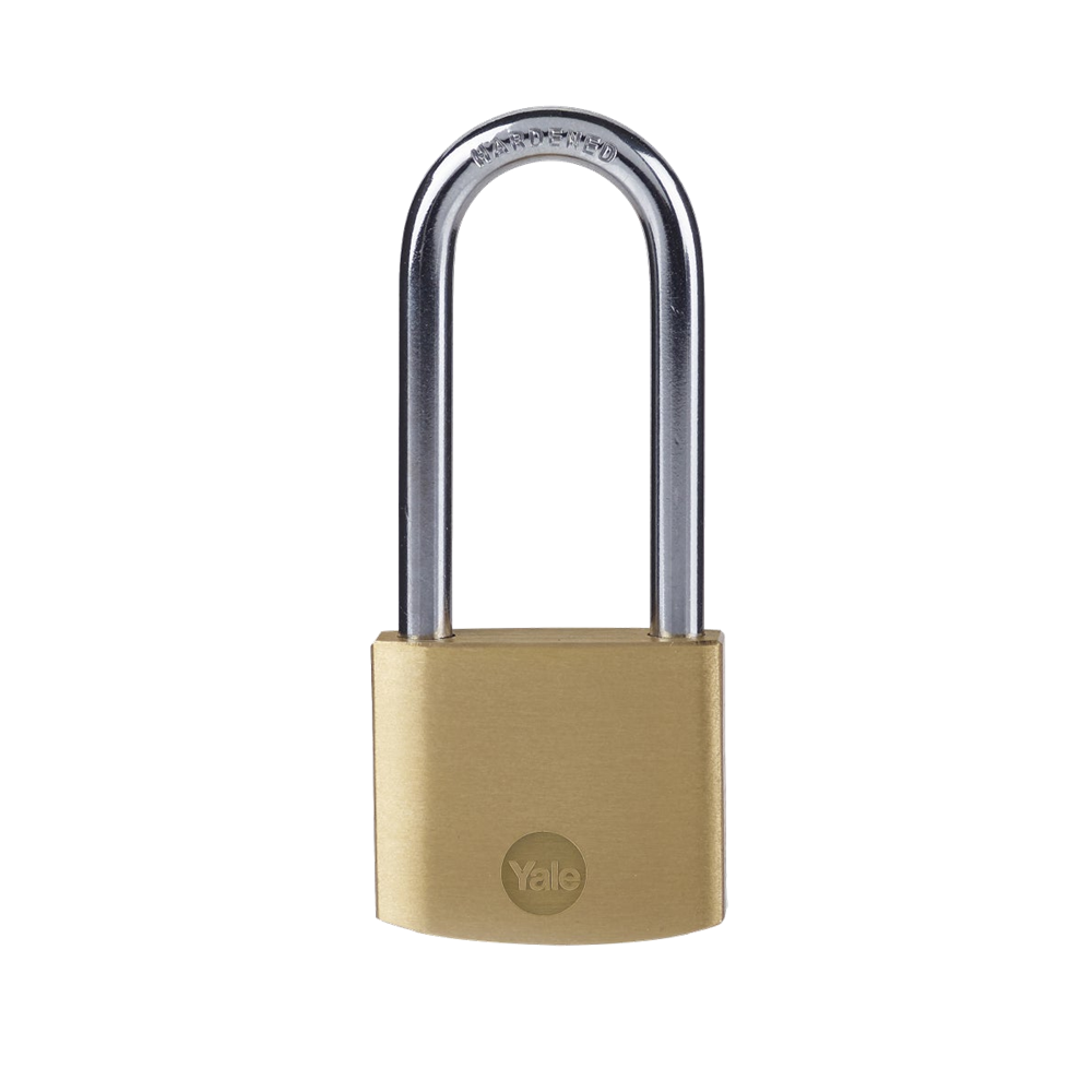 Yale Y110B Brass Long Shackle Padlock