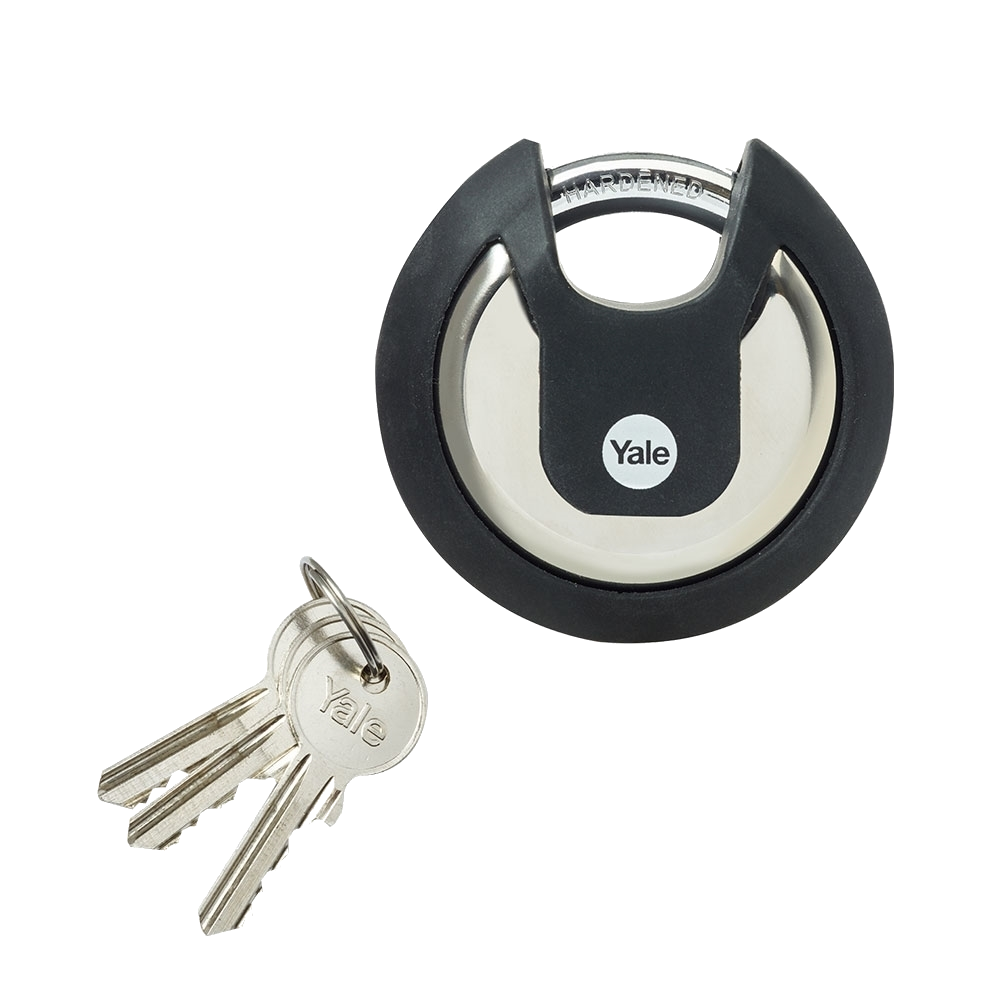 Yale Y130B Maximum Security Stainless Steel Discus Padlock with Cover