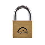 Squire Lion Brass Padlock with Stainless Steel Shackle