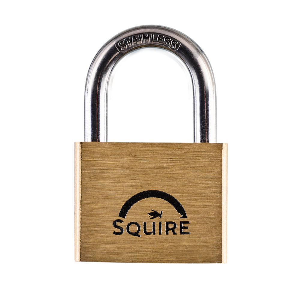 Squire Lion Brass Padlock with Stainless Steel Shackle