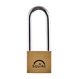 Squire Lion Brass Long Shackle Padlock with Stainless Steel Shackle