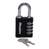 Master Lock 7641EURDBLK 40mm Indoor 4 Wheel Combination Lock with Override Key
