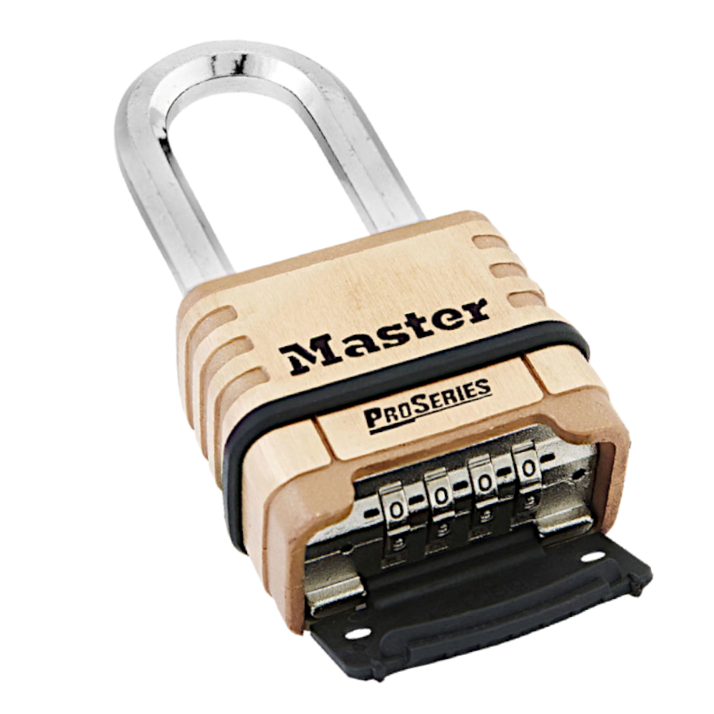 Master Lock ProSeries 1175DLH Combination Padlock Long Shackle 57mm Brass Body