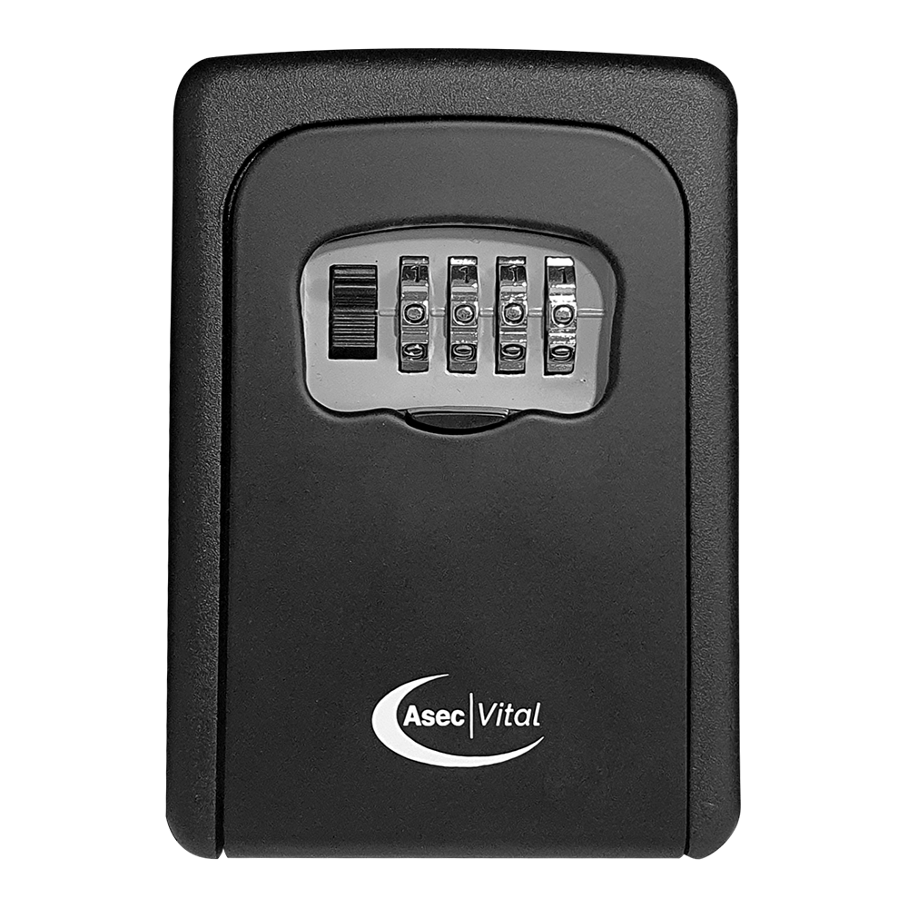 Asec Vital 4 Wheel Combination Key Safe Black Key Safe Nothing But Padlocks