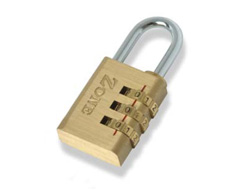 Brass Combination Padlock 30mm / 3 dials