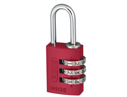 Red Aluminium Combination Padlock 20mm