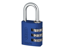 Blue Aluminium Combination Padlock 30mm