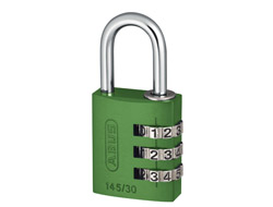 Green Aluminium Combination Padlock 30mm