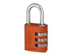 Orange Aluminium Combination Padlock 30mm