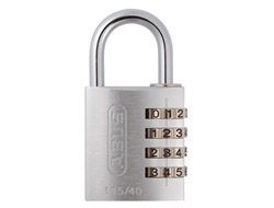 Silver Aluminium Combination Padlock 40mm