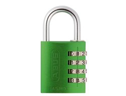 Green Aluminium Combination Padlock 40mm