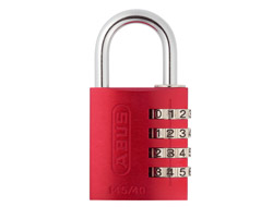 Red Aluminium Combination Padlock 40mm