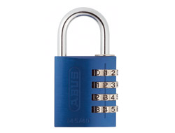 Blue Aluminium Combination Padlock 40mm