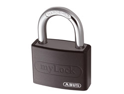 Keyed Alike Aluminium Vinyl Padlock Black