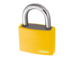 Keyed Alike Aluminium Vinyl Padlock Yellow