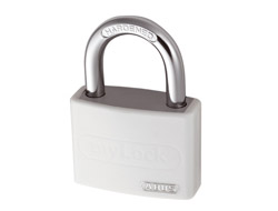 Keyed Alike Aluminium Vinyl Padlock White