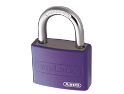 Keyed Alike Aluminium Vinyl Padlock Violet