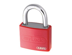 Keyed Alike Aluminium Vinyl Padlock Red