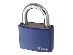 Aluminium Vinyl Padlock Blue