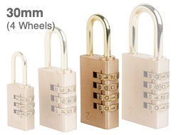 Small Brass Combination Padlock 30mm 4 dial