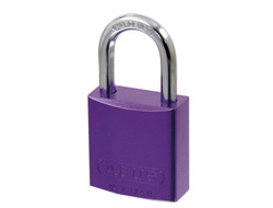 Lilac Aluminium Padlock