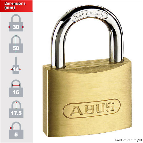 Master Lock Size Chart