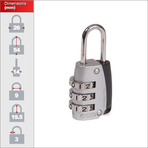 travel log combination padlock