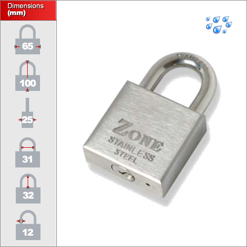 ABUS 200/65/KAL51 Keyed Alike Stainless Steel Padlock (65mm)