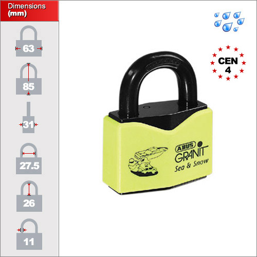 ABUS 37/55 Sea & Snow  High Security Sea & Snow Padlock