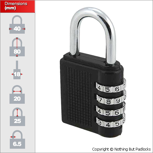 ABUS 155/40 b Locker Combination Padlock (40mm)