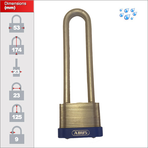 Abus 41/50 Kd, Candado con llave diferente 2 anchos, 5jkr4